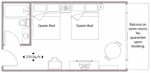 Floor Plan Superior two queens