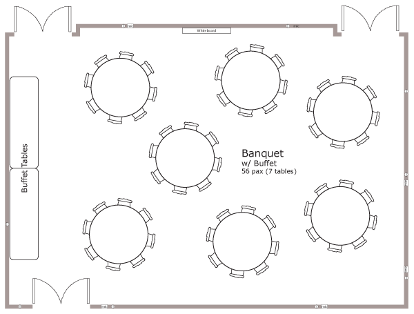Banquet Style floor plan Banff Ptarmigan Inn