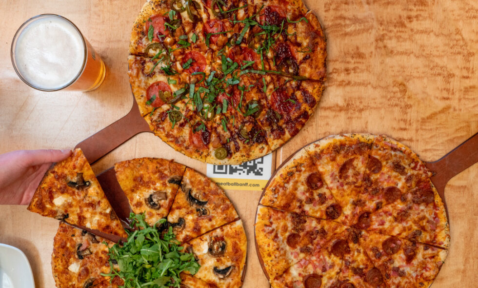 Meatball Pizza and Pasta Banff Restaurant for Italian food